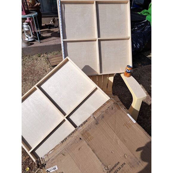 NIB- TWO 30"x 30" Extra Large wooden Shadow Box with 4 separate frames inside - Picture 5 of 10